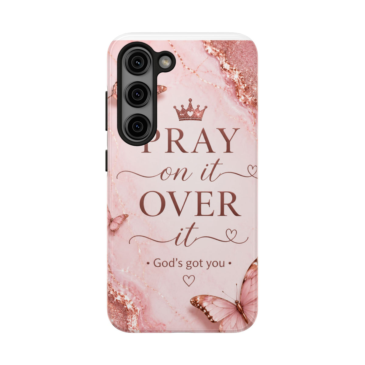 Pray On It, Over It Tough Phone Case – Christian Faith Inspirational Case
