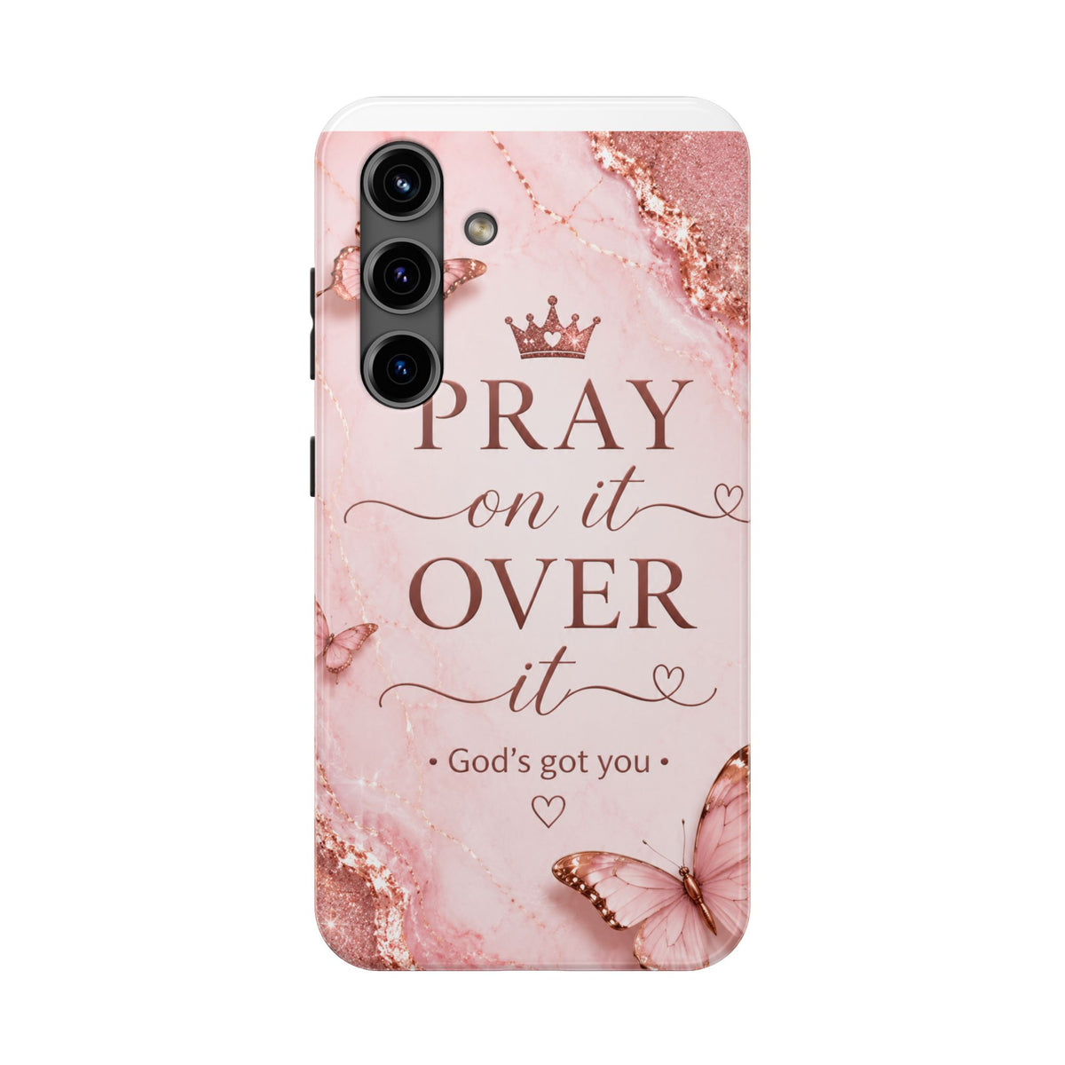Pray On It, Over It Tough Phone Case – Christian Faith Inspirational Case