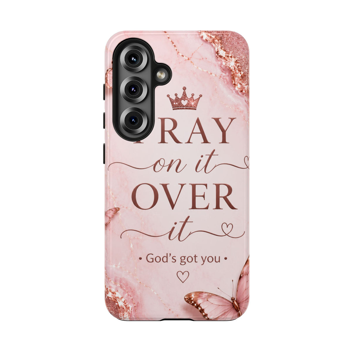 Pray On It, Over It Tough Phone Case – Christian Faith Inspirational Case