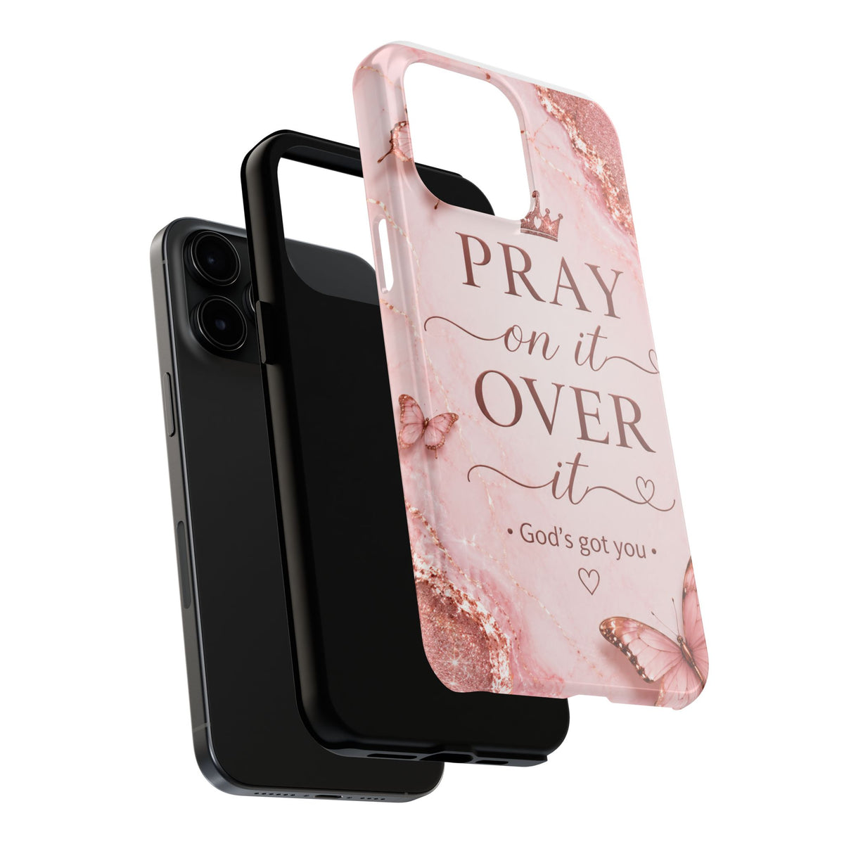 Pray On It, Over It Tough Phone Case – Christian Faith Inspirational Case