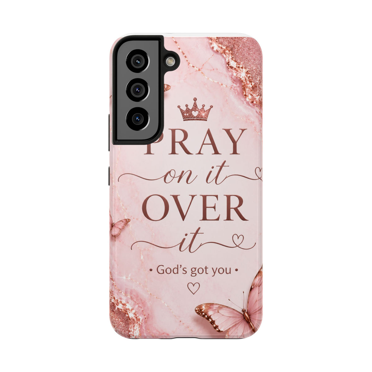 Pray On It, Over It Tough Phone Case – Christian Faith Inspirational Case